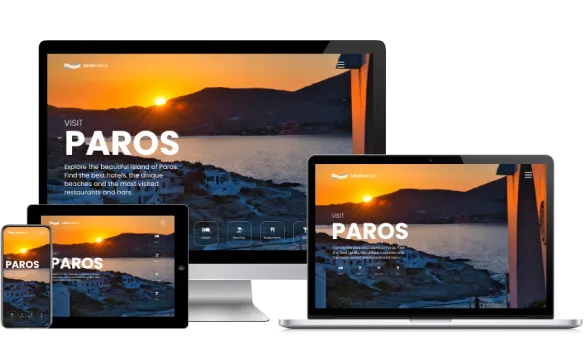 Responsive ιστοσελίδα για Πάρο από την iPixel σε πολλές συσκευές